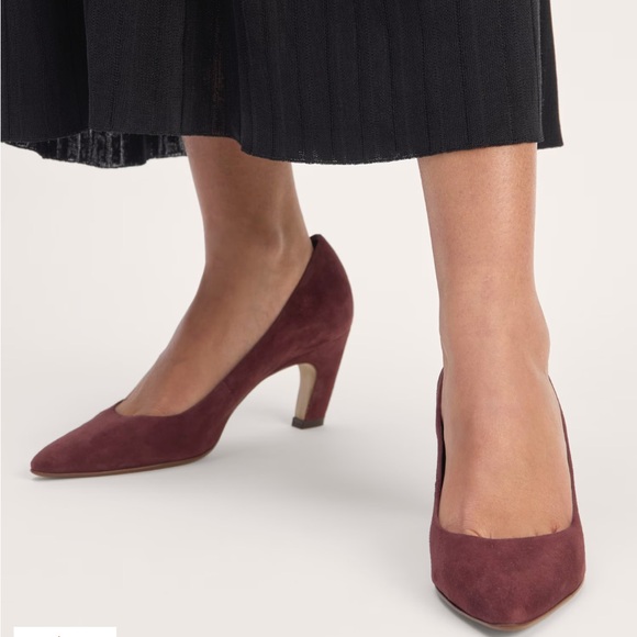 Everlane The Banana Pump in Dark Mahogany Suede Size 8.5 - Picture 1 of 16